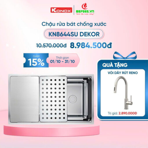 Khuyến mại chậu rửa bát Workstation Undermount Sink KN8644SU Dekor