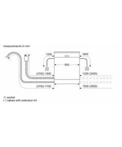 Kích thước của Máy rửa bát Bosch SGS2ITW11E
