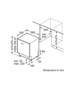 Kích thước của Máy rửa bát Bosch SMH4ECX14E