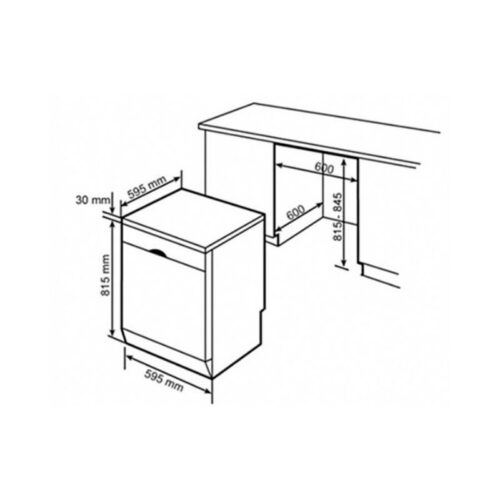 Kích thước của Máy rửa bát Bosch SMS2IVI61E Serie 2