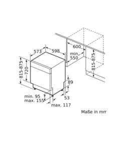 Kích thước của Máy rửa bát BOSCH SMU4HVS31E