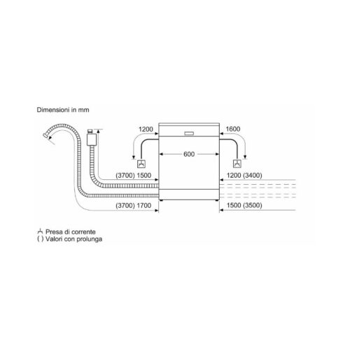 Kích thước của Máy rửa bát Bosch SMV6EDX57E