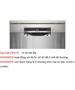 Bảng điều khiển của máy rửa bát độc lập Bosch SMS4HMI07E serie 4