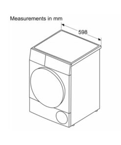 Chiều ngang của máy sấy quần áo Bosch WTH83028SG serie 4