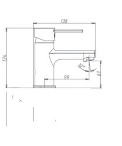 Kích thước vòi chậu lavabo nóng lạnh Paul Schmitt PA004F