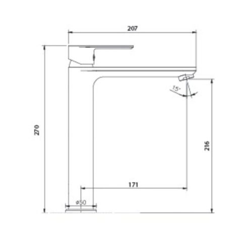 Kích thước vòi chậu lavabo nóng lạnh Paul Schmitt PA016FH