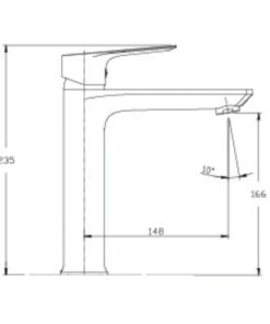 Kích thước vòi chậu lavabo nóng lạnh Paul Schmitt PA017FM