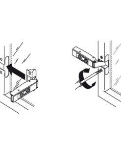 Lắp đặt bản lề Metalla SM 110º trùm nửa Hafele 315.26.711