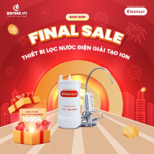 Final sale thiết bị lọc nước điện giải tạo ion kiềm Cleansui EU301