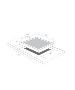 Kích thước lắp đặt bếp từ đôi Canzy CZ-ID 078EU lắp âm