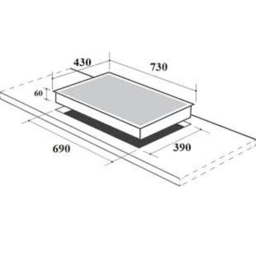 Kích thước bếp điện Từ Canzy CZ-56RD