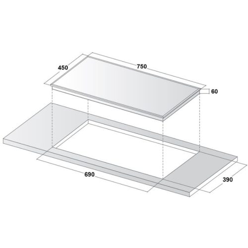Bếp gas Canzy CZ-862 lắp âm 5 Kích thước bếp gas âm Canzy CZ 862