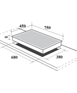 Kích thước bếp từ Canzy CZ-52I
