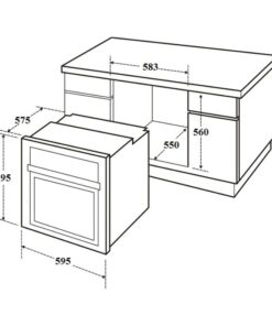 Kích thước lò nướng âm tủ Canzy CZ 11EBN