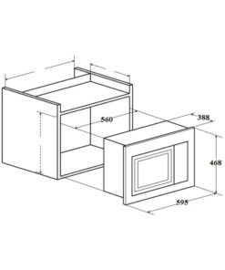 Kích thước lò vi sóng âm tủ Canzy CZ 28GS