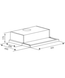 Kích thước máy hút mùi âm tủ Canzy CZ 600GM