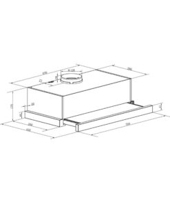 Kích thước máy hút mùi âm tủ Canzy CZ C517I