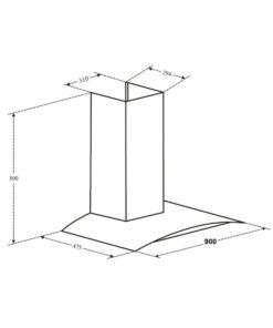 Kích thước máy hút mùi Canzy CZ 3890Q