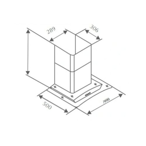 Kích thước máy hút mùi Canzy CZ 3990Q