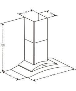 Kích thước máy hút mùi Canzy CZ A39