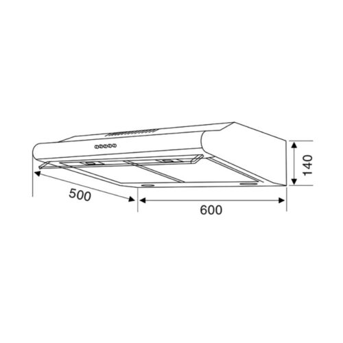 Kích thước máy hút mùi cổ điển CZ C506I