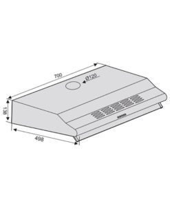 Thiết kế của Máy hút mùi âm tủ Lorca TA 3007A-70