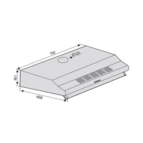 Thiết kế của Máy hút mùi âm tủ Lorca TA 3007A-70