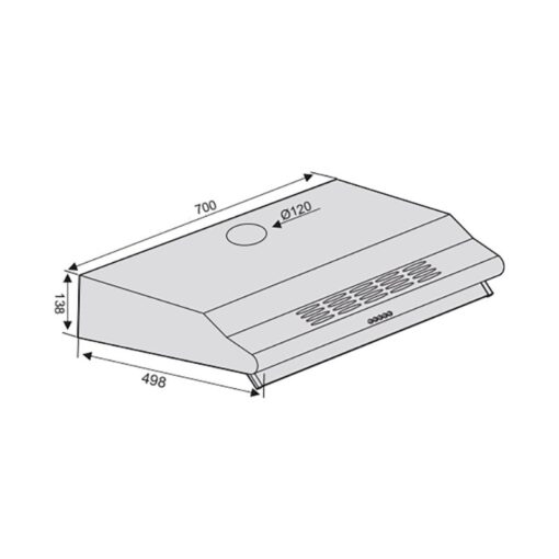 Thiết kế của Máy hút mùi âm tủ Lorca TA 3007A-70