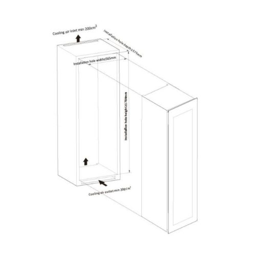Thiết kế tủ bảo quản rượu âm tủ Malloca MWC-95BI