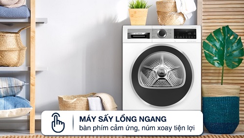 Thiết kế máy sấy bơm nhiệt Bosch 9 kg WQG24570SG