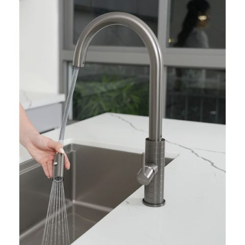 Vòi rửa bát nóng lạnh Konox Venice Gun Metal có dây rút 8 Dây rút vòi rửa bát nóng lạnh Konox Venice Gun Metal có dây rút