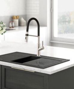 Hình ảnh thực tế vòi rửa bát nóng lạnh Konox Tema Nickel