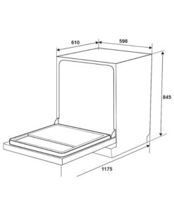 Kích thước máy rửa chén độc lập Hafele HDW-F602EB 538.21.360