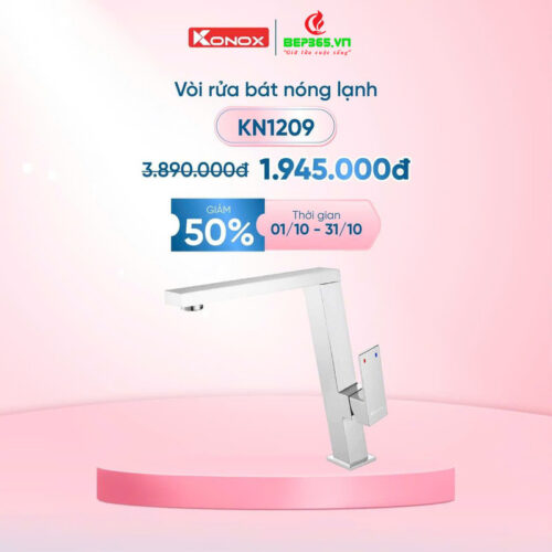 Khuyến mại vòi rửa bát nóng lạnh Konox KN1209