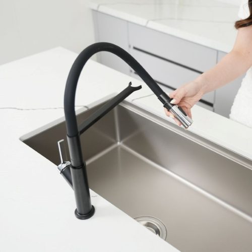 Thân vòi rửa bát thân mềm Tema Black