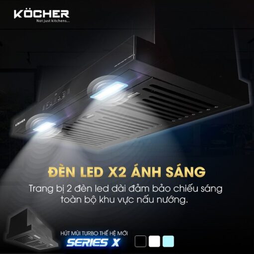 Ảnh hút mùi Köcher TURBO SERIES X - Máy hút mùi công suất lớn