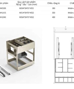 Kích thước giá gia vị Eurogold EUM2030