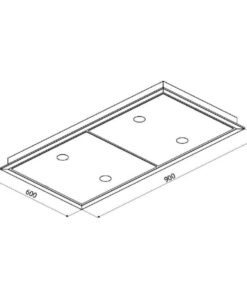 Kích thước máy hút mùi âm trần Upscale CEILING INOX