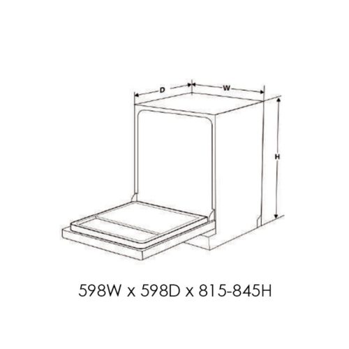 Máy rửa bát Eurogold EUW88TL15BB 7 Kích thước máy rửa bát Eurogold EUW88TL15BB