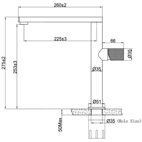 Vòi rửa bát nóng lạnh Eurogold EUF331D 5 Kích thước vòi rửa bát nóng lạnh Eurogold EUF331D