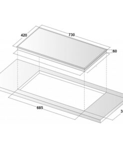 Kích thước bếp từ đôi Binova BI-202-SP lắp âm