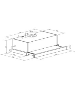 Kích thước máy hút mùi âm tủ Binova BI-26-GT-06