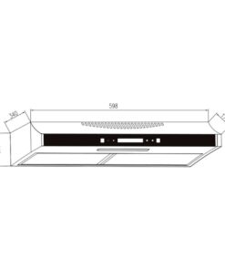 Kích thước máy hút mùi âm tủ Binova BI-23-GT-06