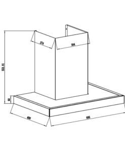 Kích thước máy hút mùi áp tường Binova BI-31-GT-07