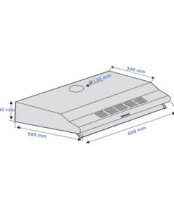 Kích thước máy hút mùi áp tường Binova BI-23-I-06