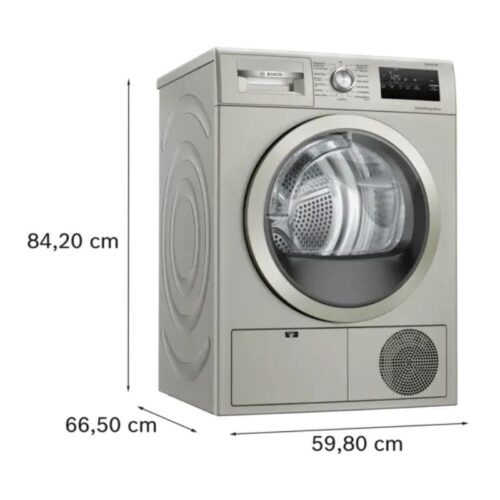 Kích thước máy sấy bơm nhiệt Bosch 8kg WTH85VX3 Serie 4