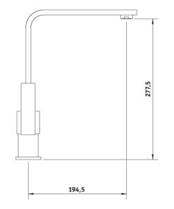 Kích thước vòi rửa bát nóng lạnh Binova VBI-68