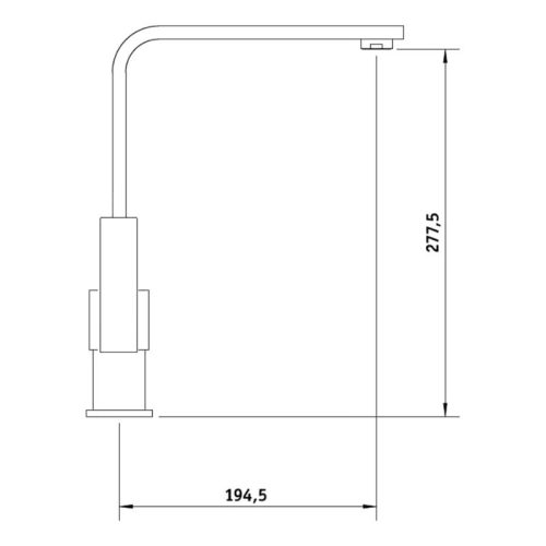 Vòi rửa bát nóng lạnh Binova VBI-68 5 Kích thước vòi rửa bát nóng lạnh Binova VBI-68