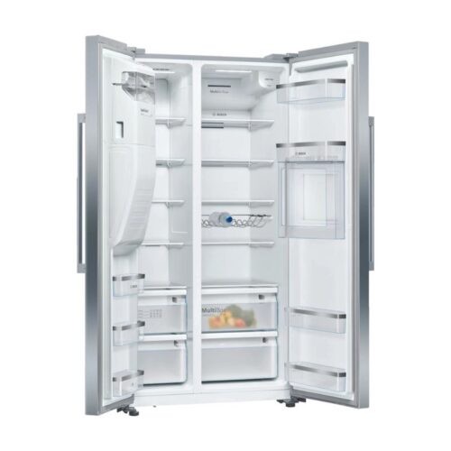 Bên trong tủ lạnh 2 cánh side by side 531 lít Bosch KAG93AIEP