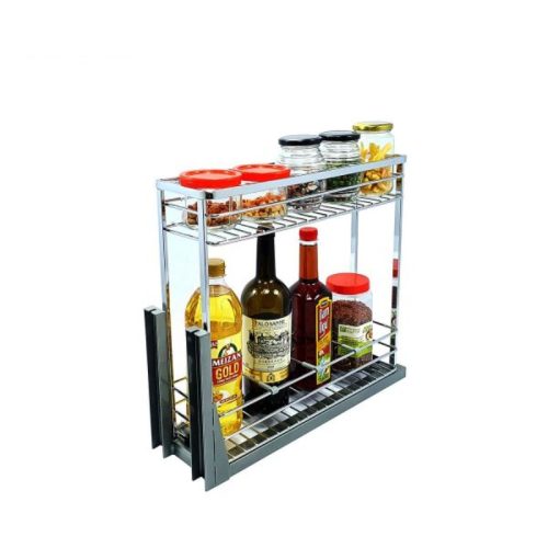 Giá gia vị inox 304 nan dẹt BossEU BS120G 6 Hình ảnh giá gia vị inox 304 nan dẹt BossEU BS120G